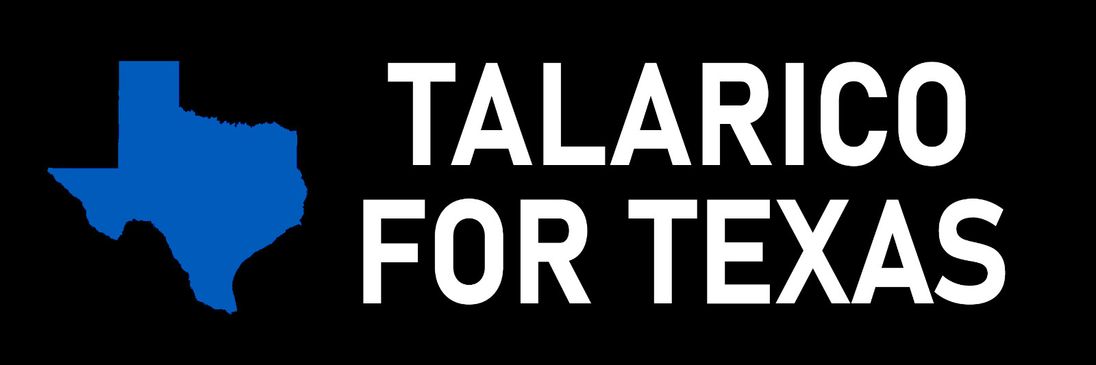 Talarico Texas Sticker Large 3x9" James Talarico Senate 2026 Stickers