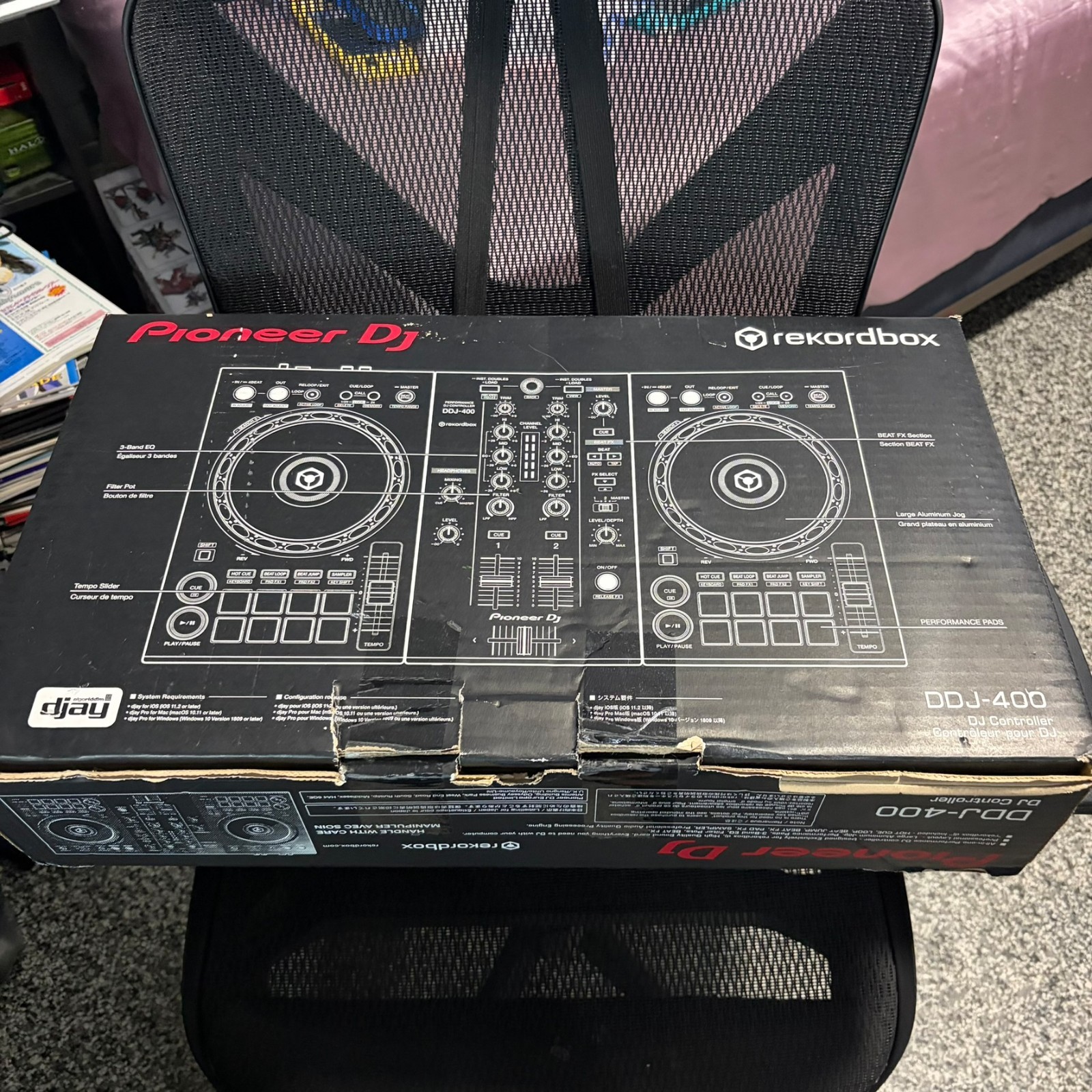 Pioneer DJ DDJ-400 2-Channel Rekordbox DJ Controller UNTESTED