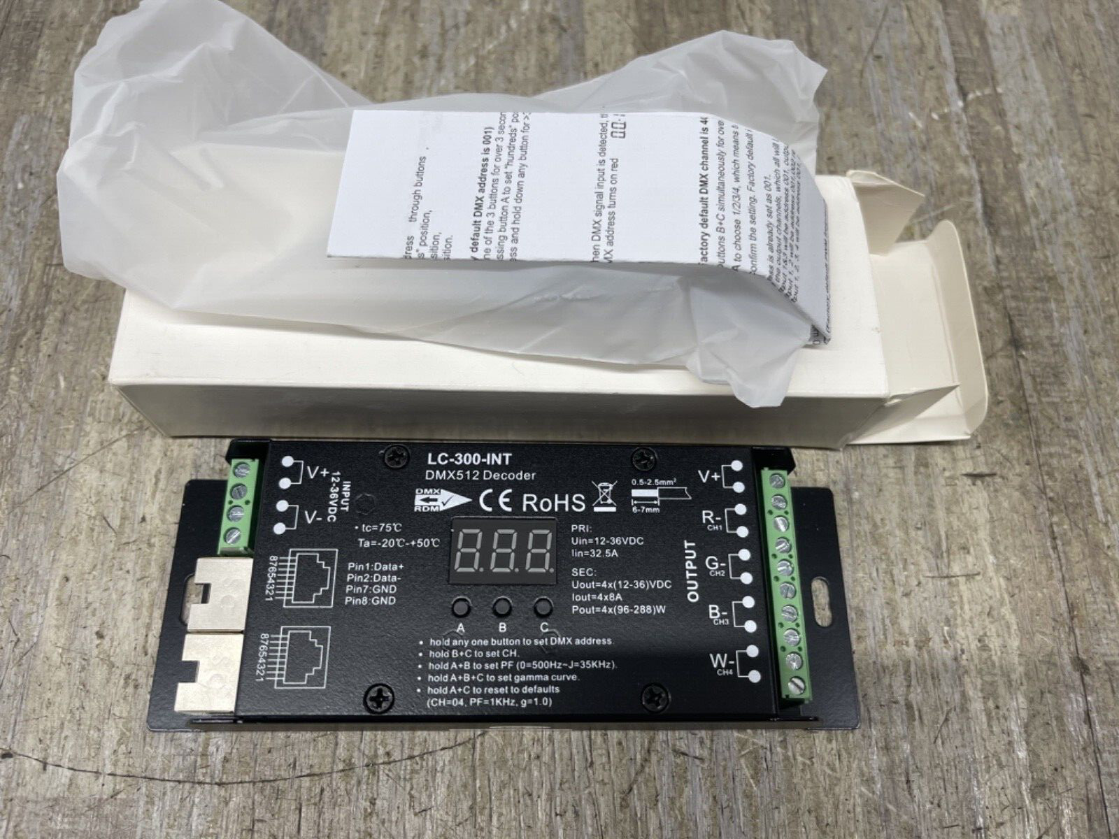 ADVANCED DMX INTERFACE LC-300-INT dmx512 decoder  new