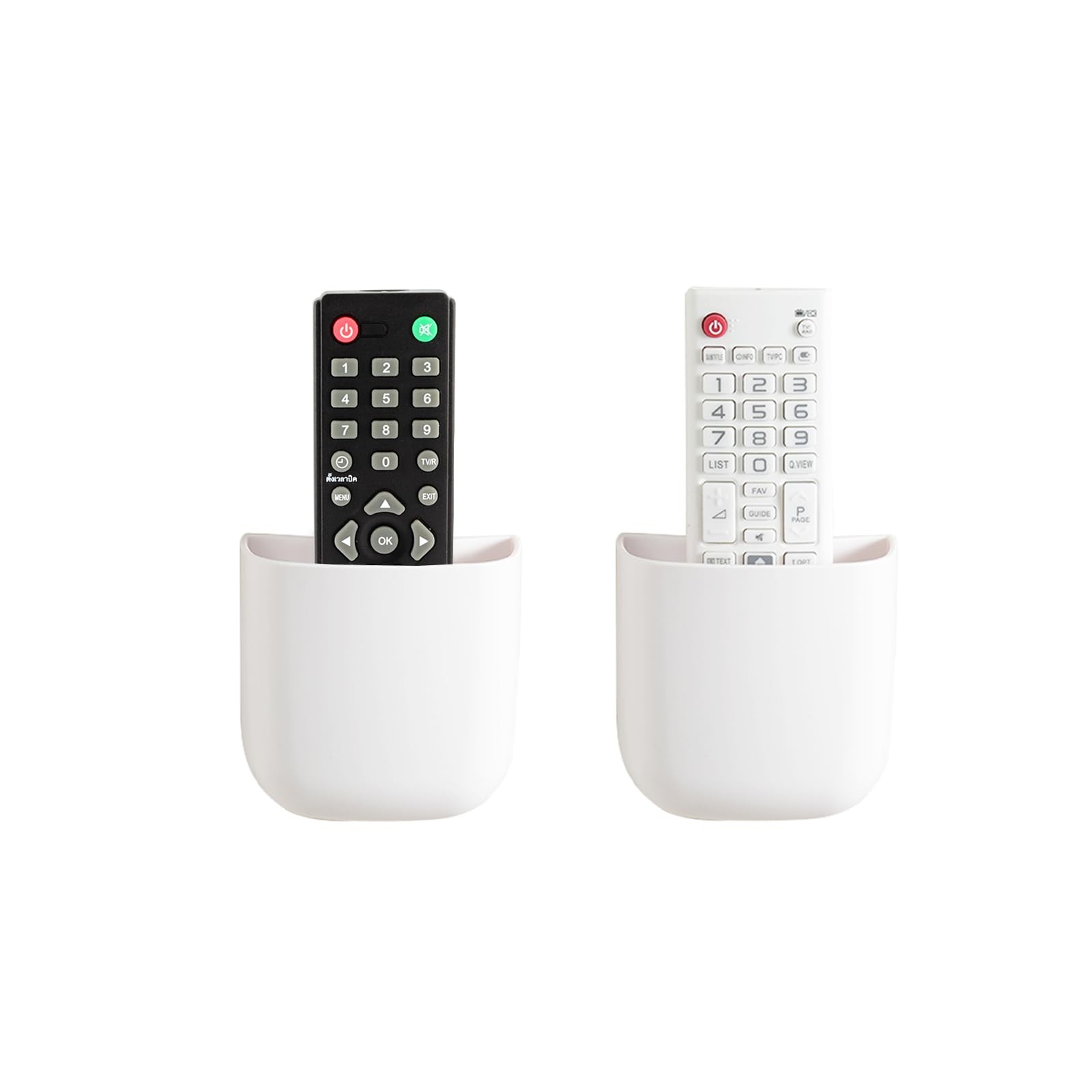 Remote Holder Wall Mount TV FAN Remote Control Holder Bedside Caddy Wall Orga...