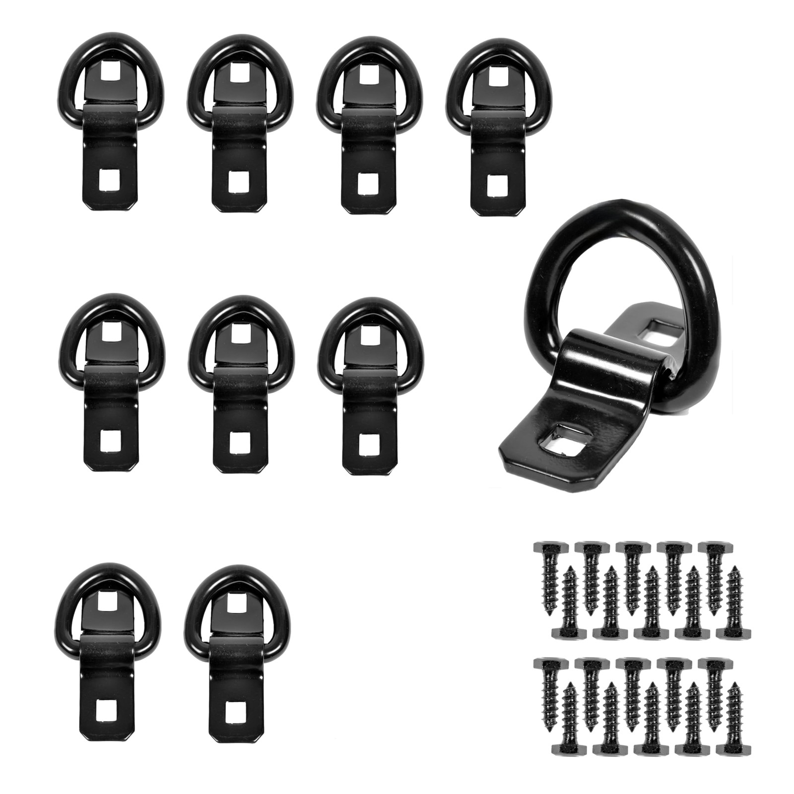 5 PCS 3/8" Steel DRing Tie Down Anchors, 6000 lbs Heavy Duty for Trailers &