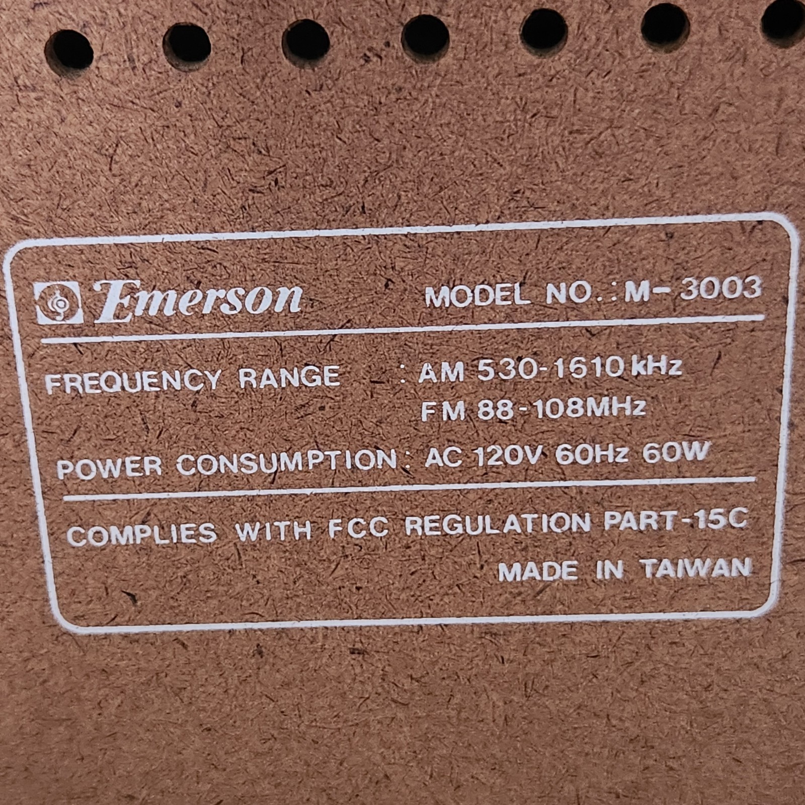 Emerson AM-FM Receiver Stereo 8 Track Player Cassette Player Turntable M-3003