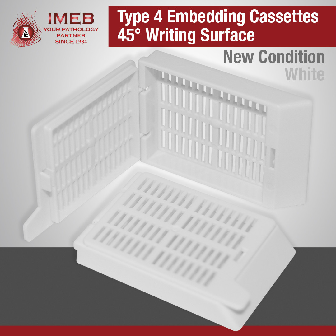 Embedding Cassettes, Type-4, WHITE, 1000 Per Case Pack, TAPED & STACKED