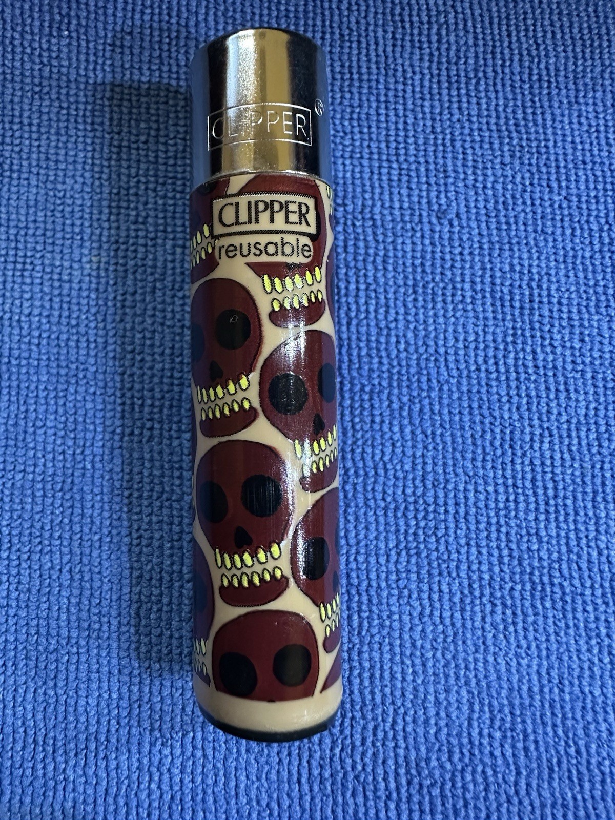 Clipper lighter refillable VERYRARE RETRO STYLE SKULL Limited Edition