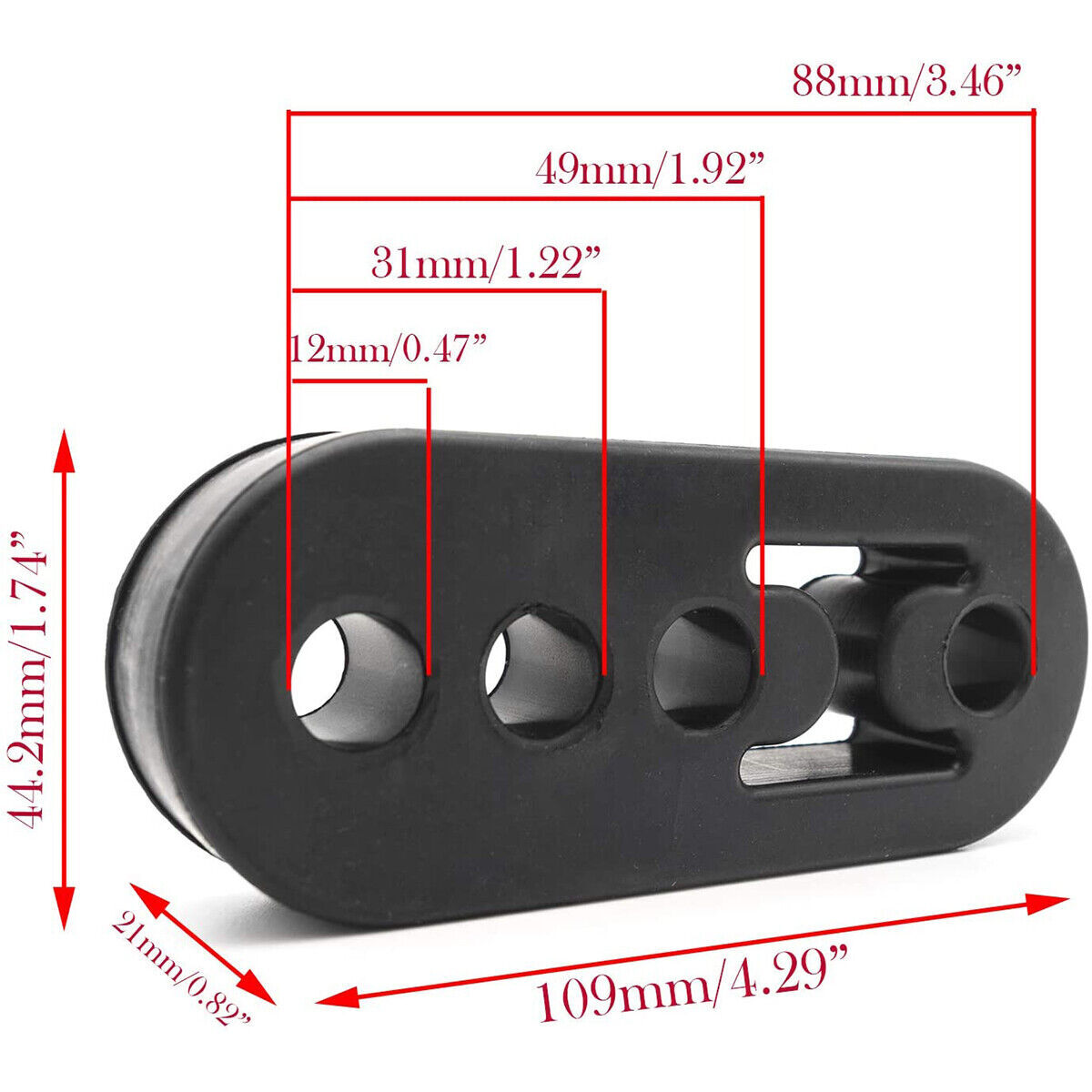 4x Exhaust Hangers Adjustable Muffler Performance Polyurethane Rubber Universal