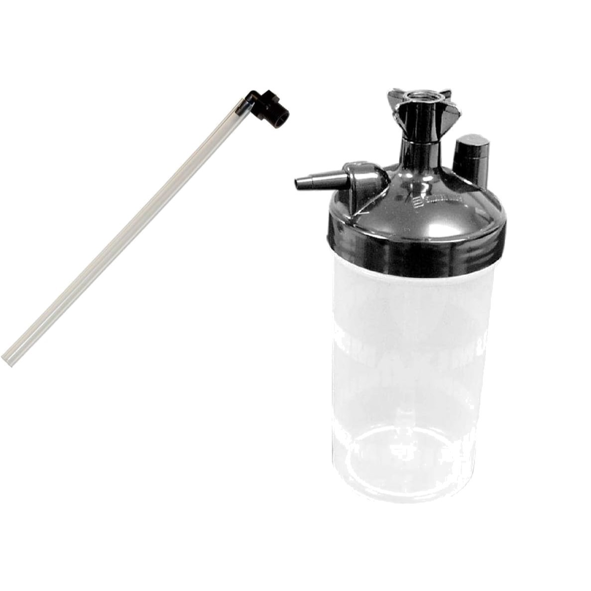12-Inch Oxygen Humidifier Bottle with Tubing Connector for Comfortable Therapy