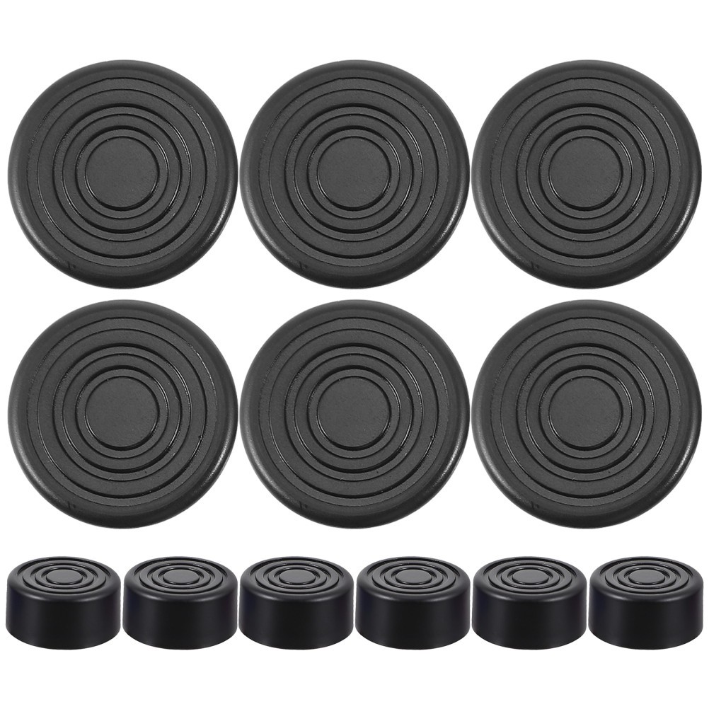 12Pcs Guitar Effect Pedal Footswitch Protective Caps Black Plastic Covers