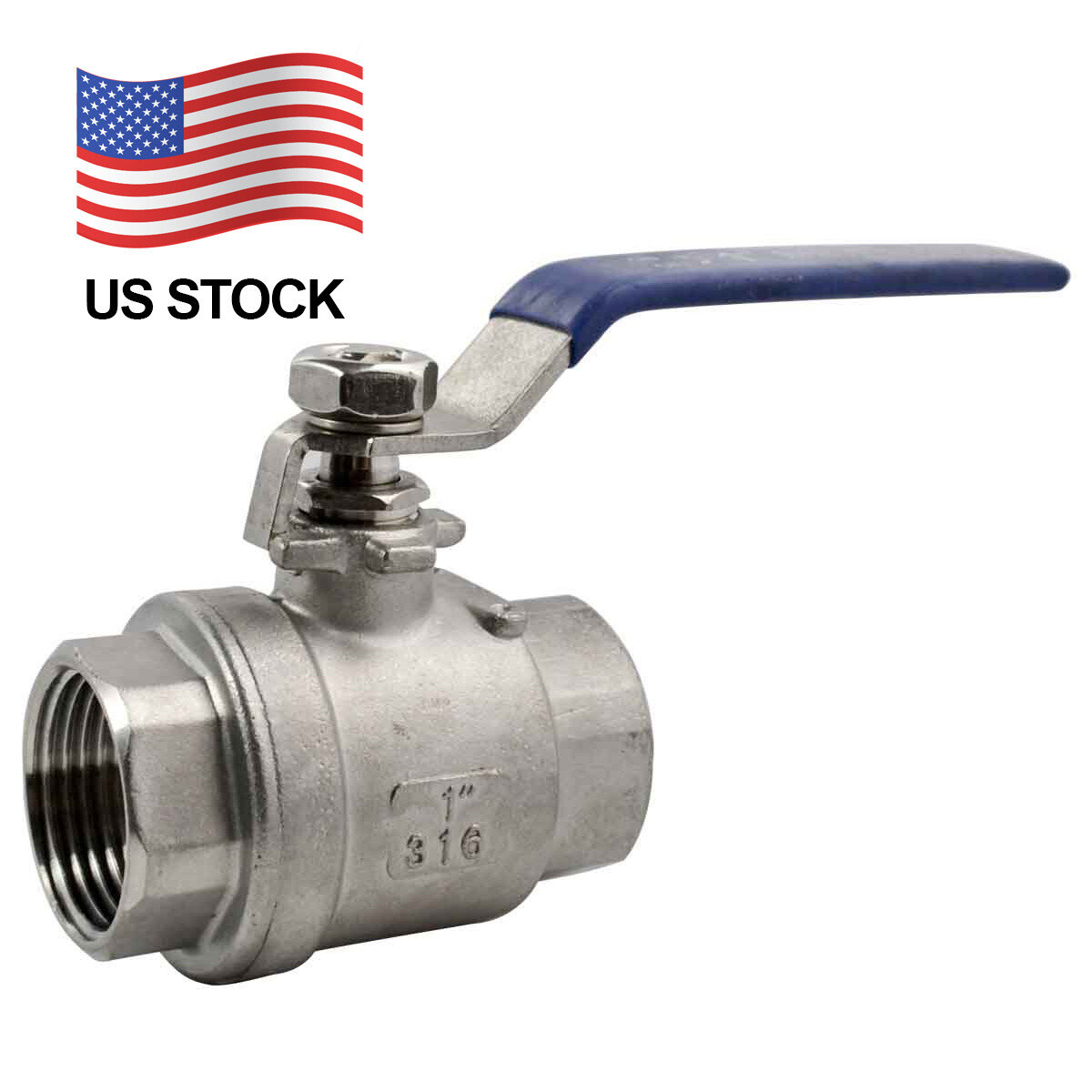 1" 1 inch SS Ball Valve NPT Female Threaded Full Port Stainless Steel 316 oil