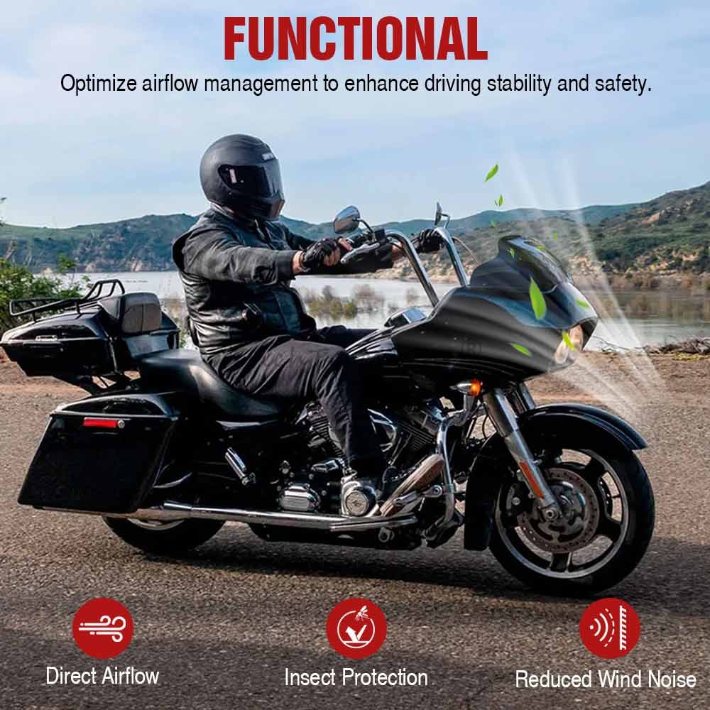 9.5" Black Windshield Windscreen For Touring Road Glide Custom FLTRX 2010–2013