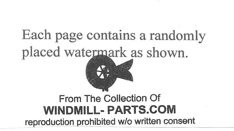 Dandy Steel Power Windmill Diagrams & Trade Description