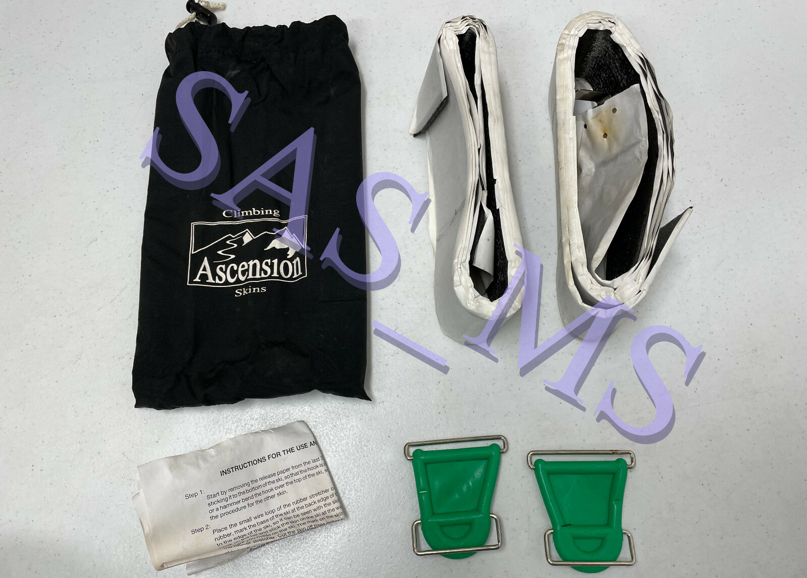 ASCENSION NYLON CLIMBING SKINS FOR SKIS BLACK NEW --- NEW YEAR SALE