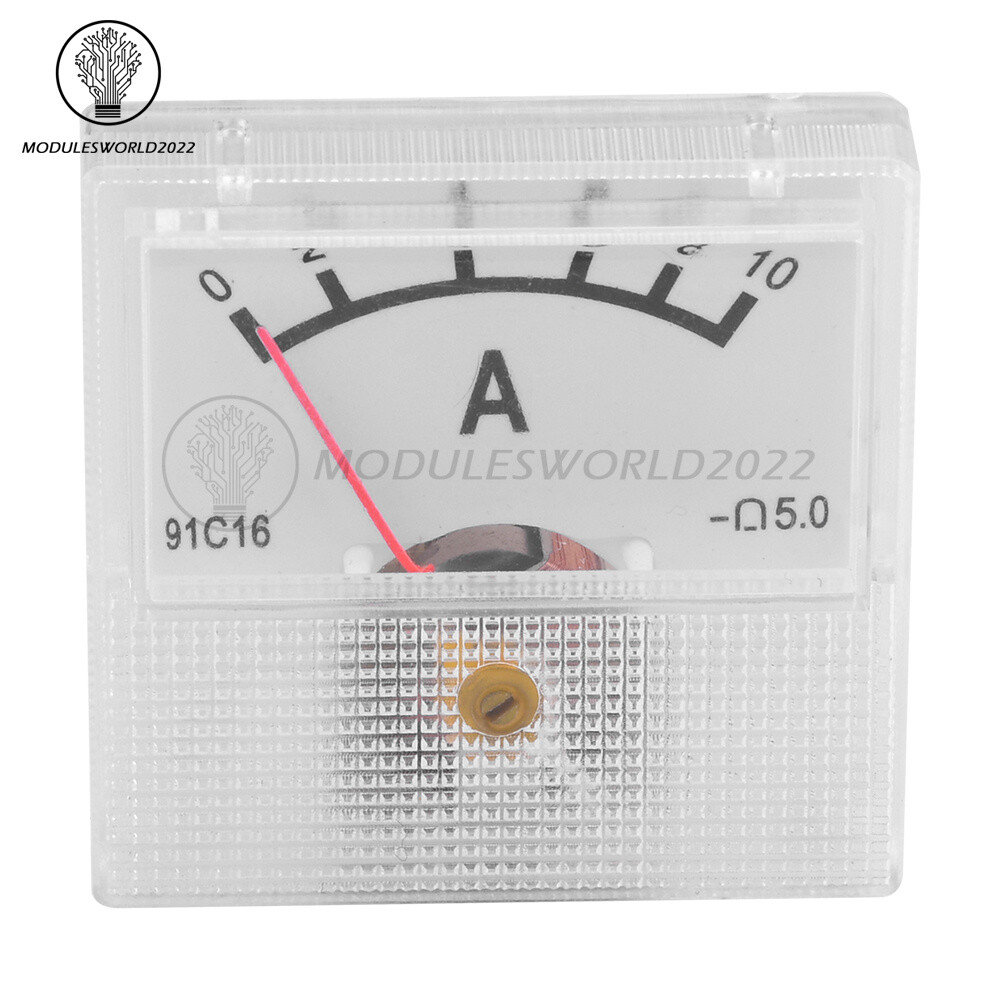 91C16 Pointer Type DC Ammeter Current Measuring Instrument 10A 20A 30A 50A