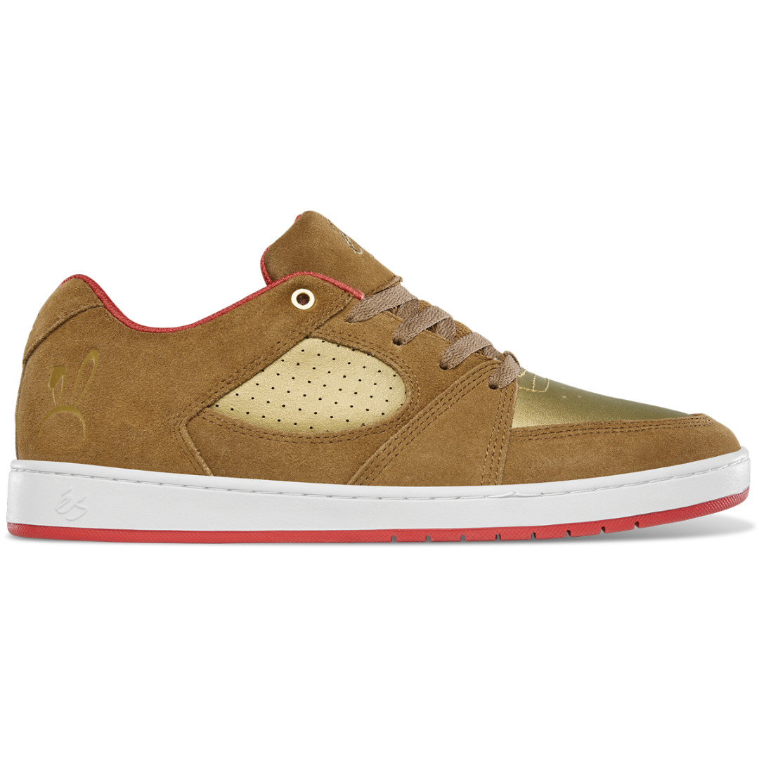 Size 10.5 eS Skateboarding Accel Slim x Chinese New Year Skate Shoes Brown