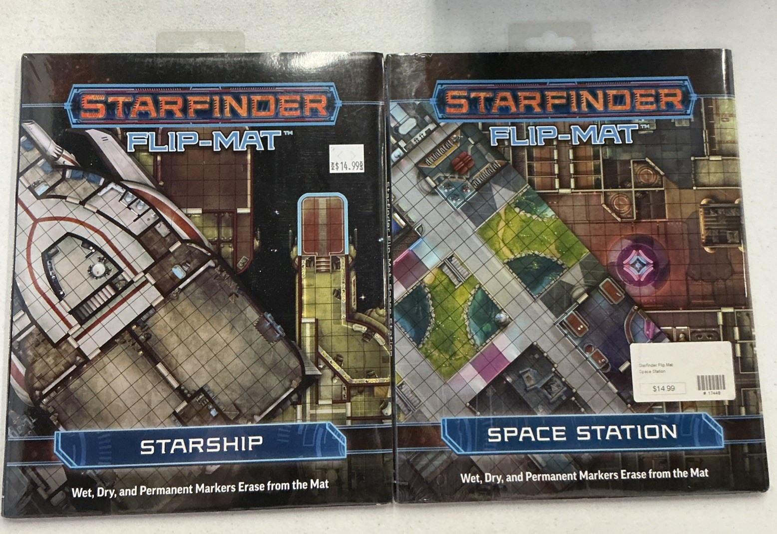 Starfinder Flip-Mats Starship + Space Station Brand New Sealed -- S2G --