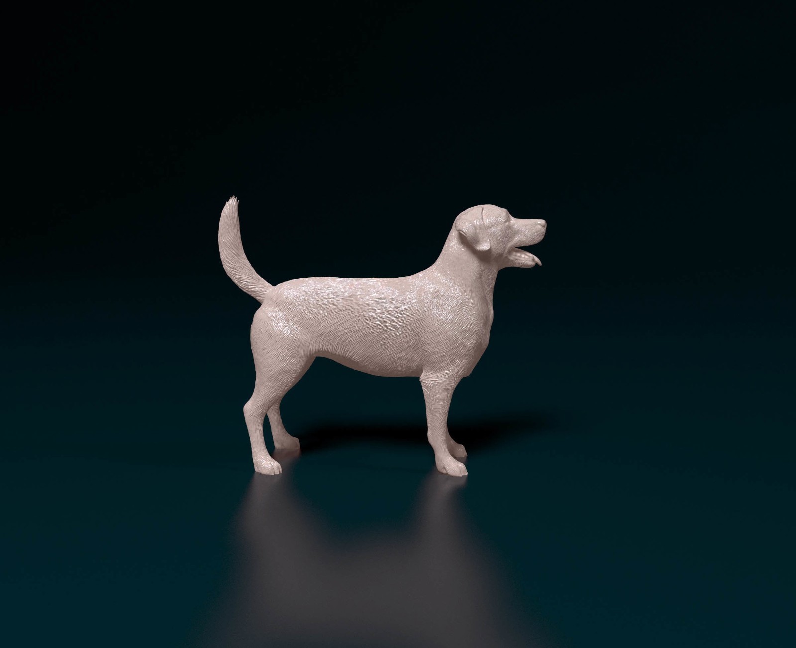 Labrador Retriever Dog Scale 3D Resin Printed UNPAINTED Model RR Diorama Figure