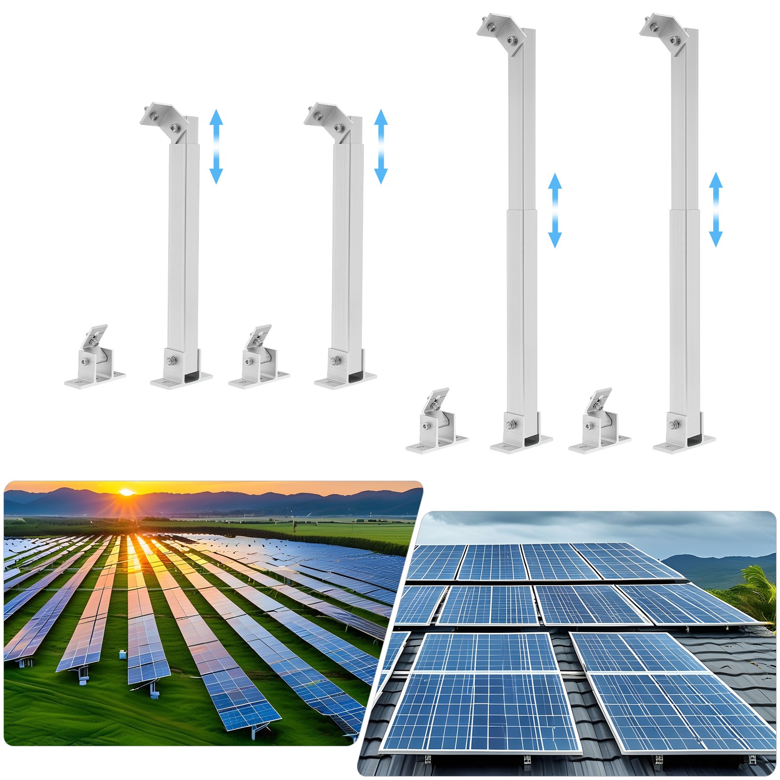 4pcs Universal Mount Brackets Adjustable Solar Panel Mounting Brackets SALE