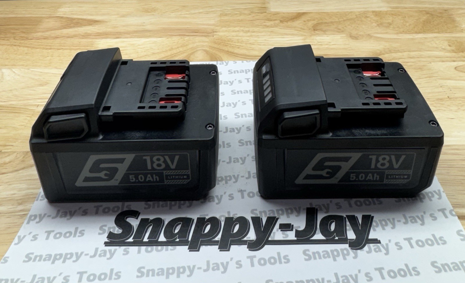 Snap-On Tools 2 NEW 18V MonsterLithium 5.0Ah Battery W/Dual Side Latches CTB185