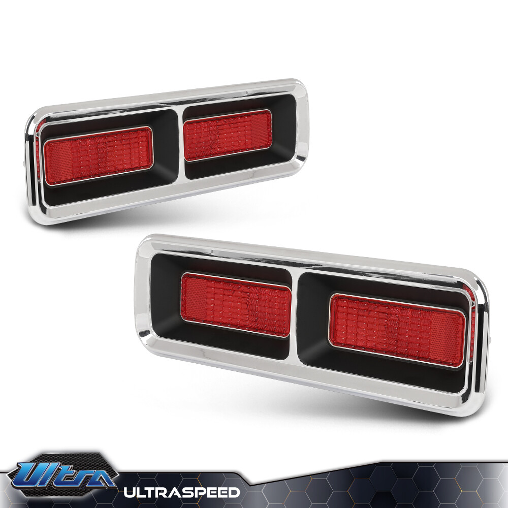 Fit For 1968 Rs Camaro Tail Light Lamp Housings Lens Bezels Pair Tail Light Kit