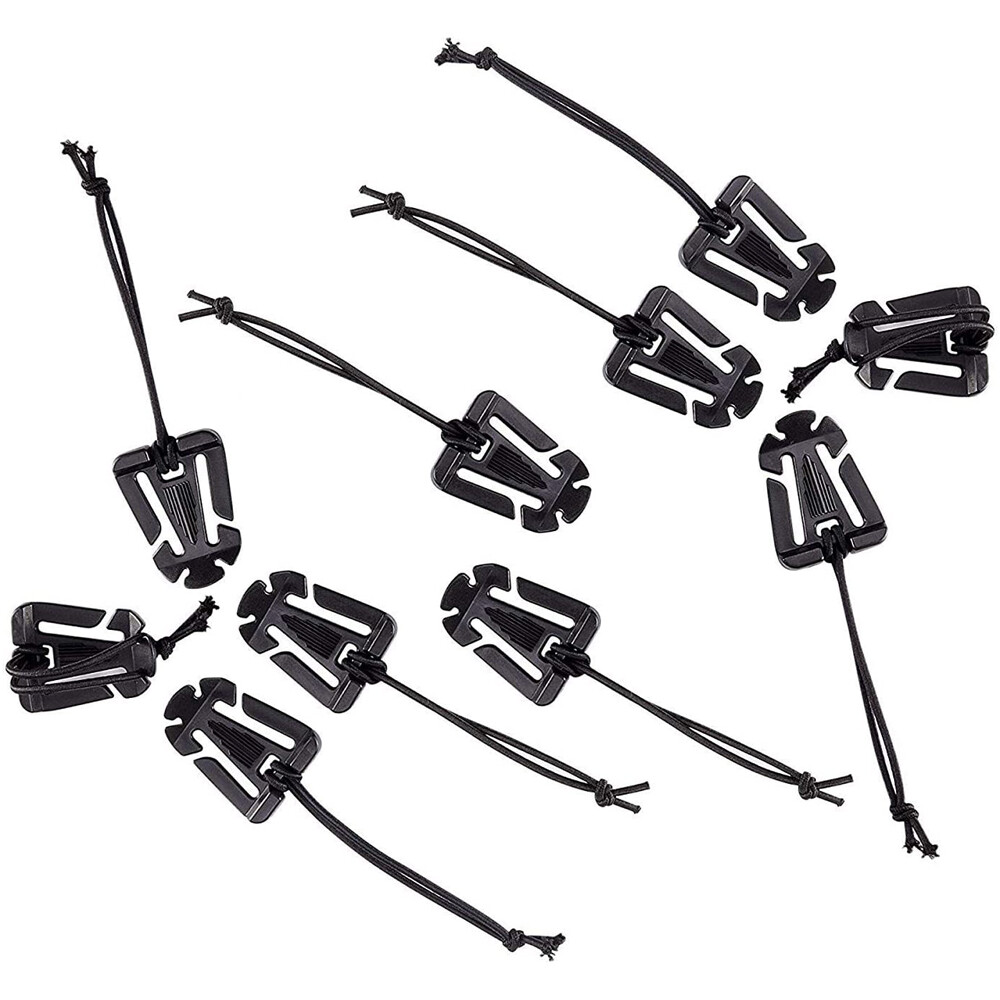 30Pcs Tactical Molle Elastic String Strap Gear Clip Attachments Camping Tool Kit