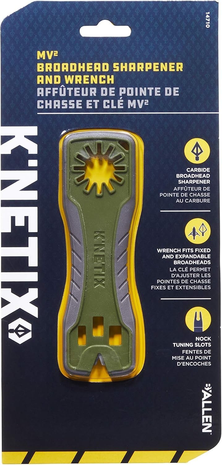 K’Netix MV² Broadhead Wrench & Sharpener, Gray & Olive