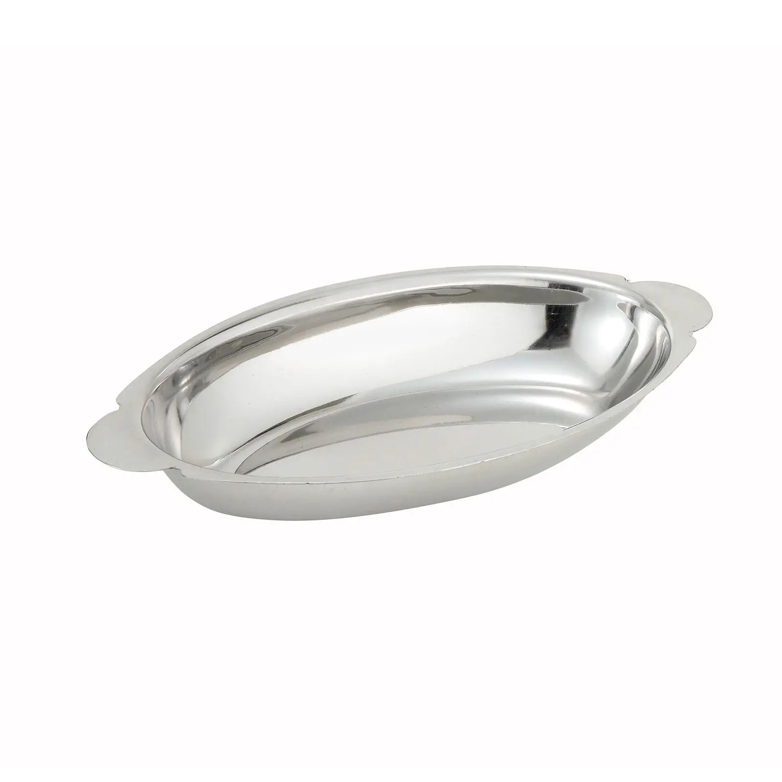 Winco ADO-12 12 oz Stainless Steel Au Gratin Dish