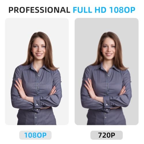 1080P HD Webcam, USB Plug & Play Computer Camera, Auto Low-Light 1080P webcam