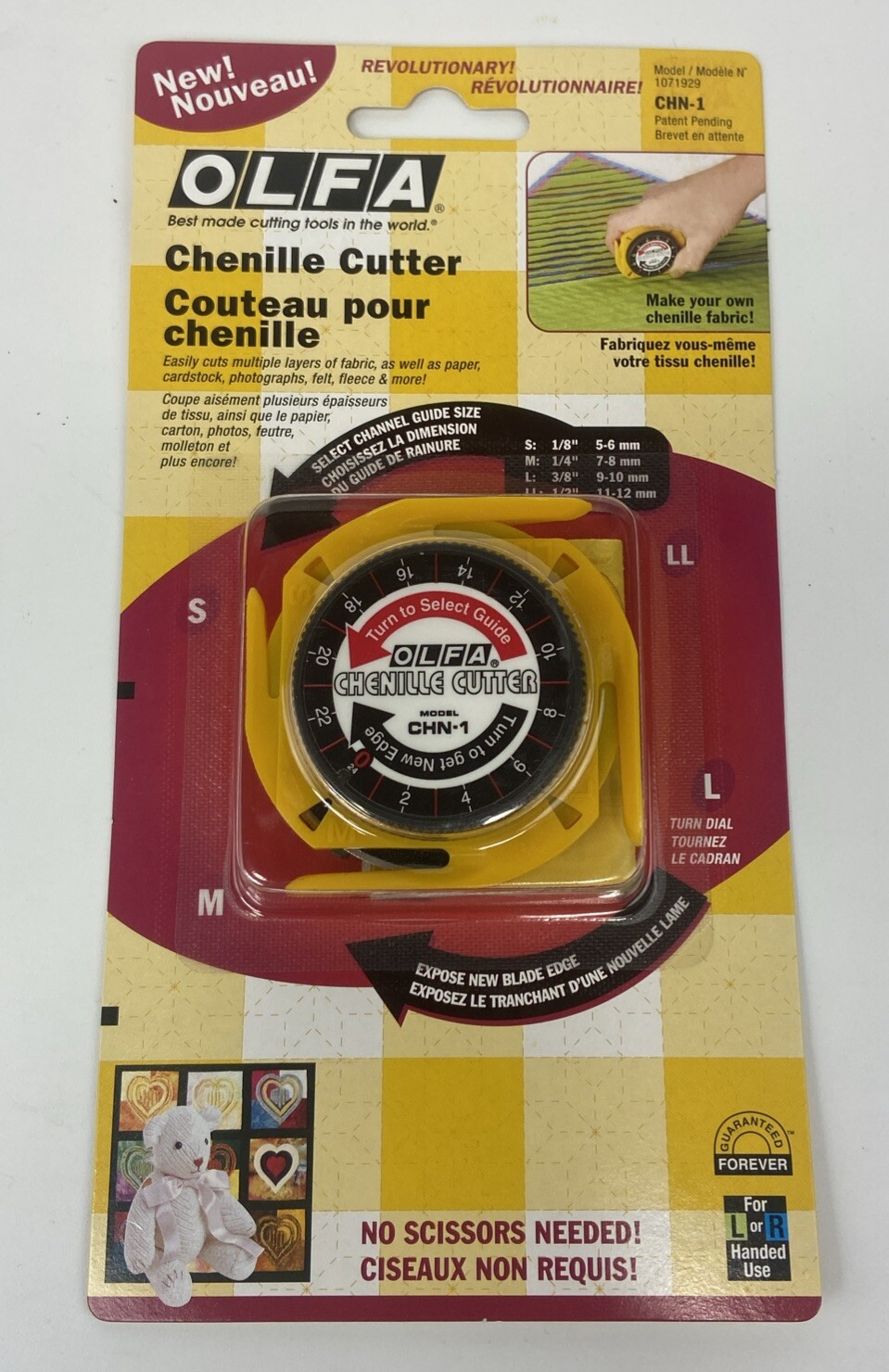 Olfa Chenille Cutter CHN-1 Curved & Straight Lines New In Package
