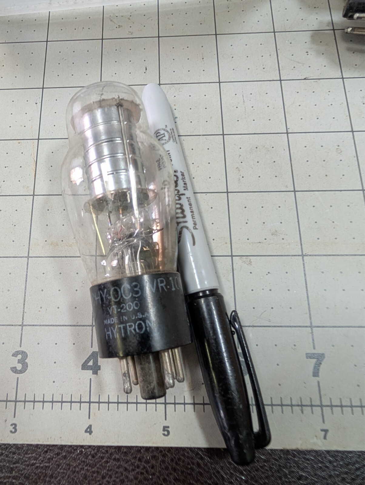 Vintage WWII Military Hytron JAN-CHY-0C3/VR105 VT-200 Vacuum Tube, x70 Tested