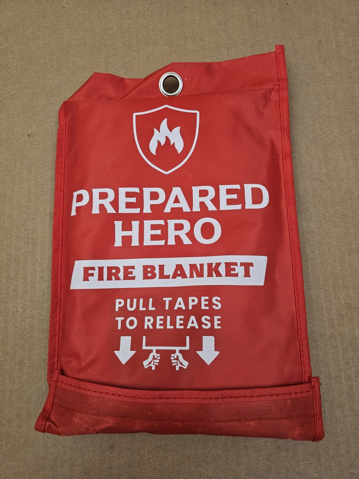 Prepared  Hero Emergency  Fire Blanket  Measures  39"×39" Woven Fiberglass ...