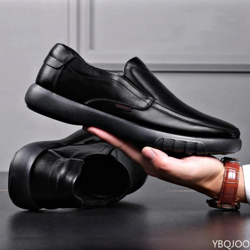 Zapatos De Cuero Auténtica Para Hombre Mocasines De Trabajo Antideslizantes Men