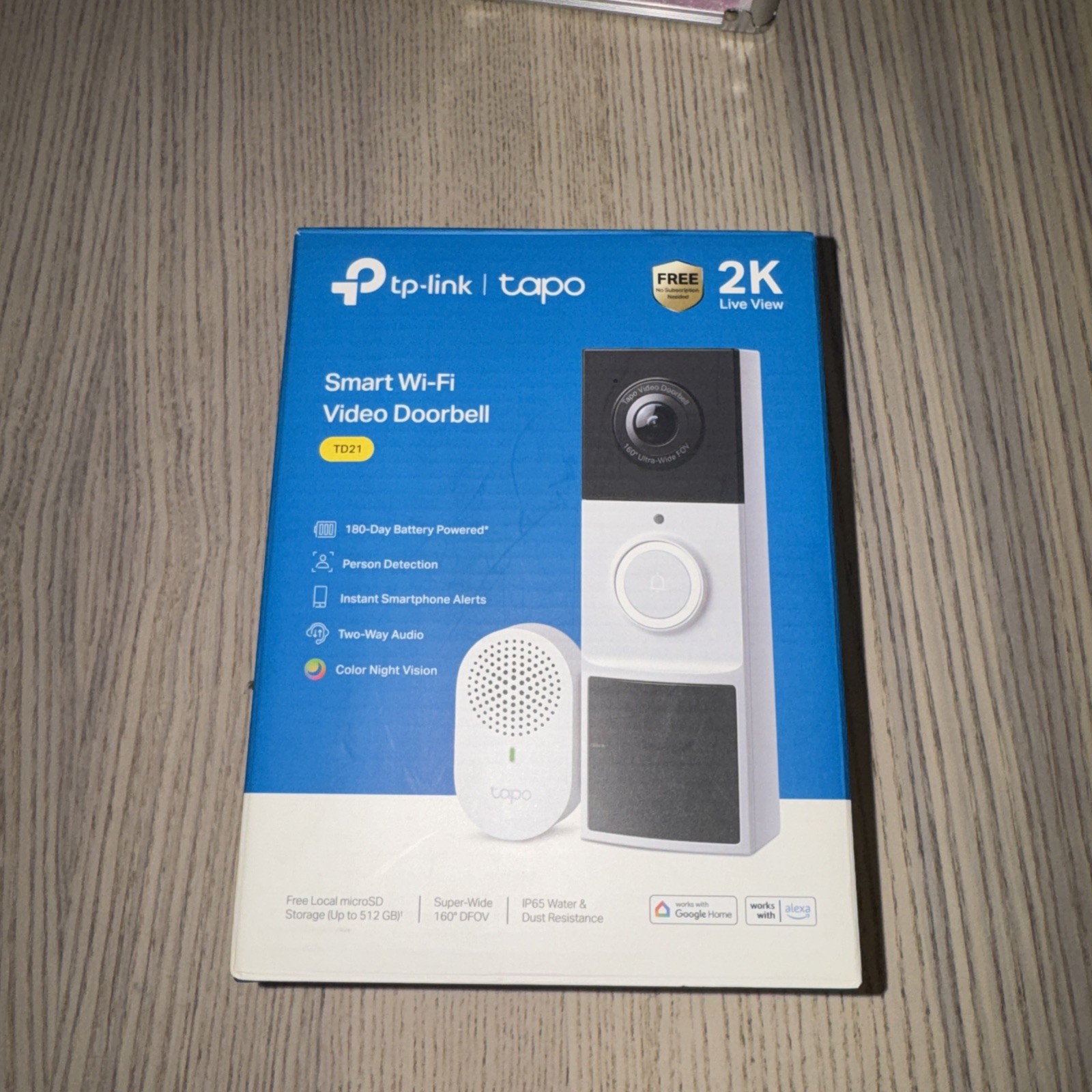 TP-Link Tapo TD21 Smart Wi-Fi Video Doorbell - PARTS/REPAIR - AS IS READ