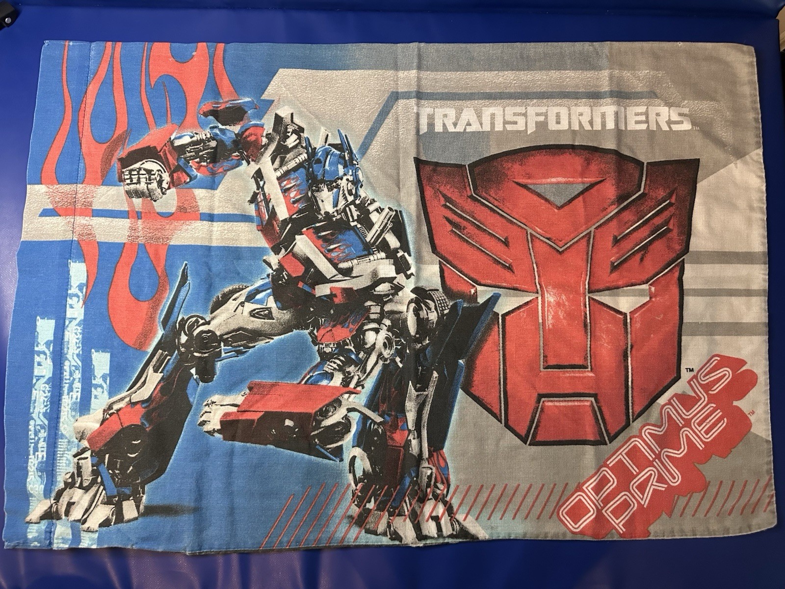 Transformers Optimus Prime Bumblebee 2007 Pillow Case Cotton Blend USED Hasbro