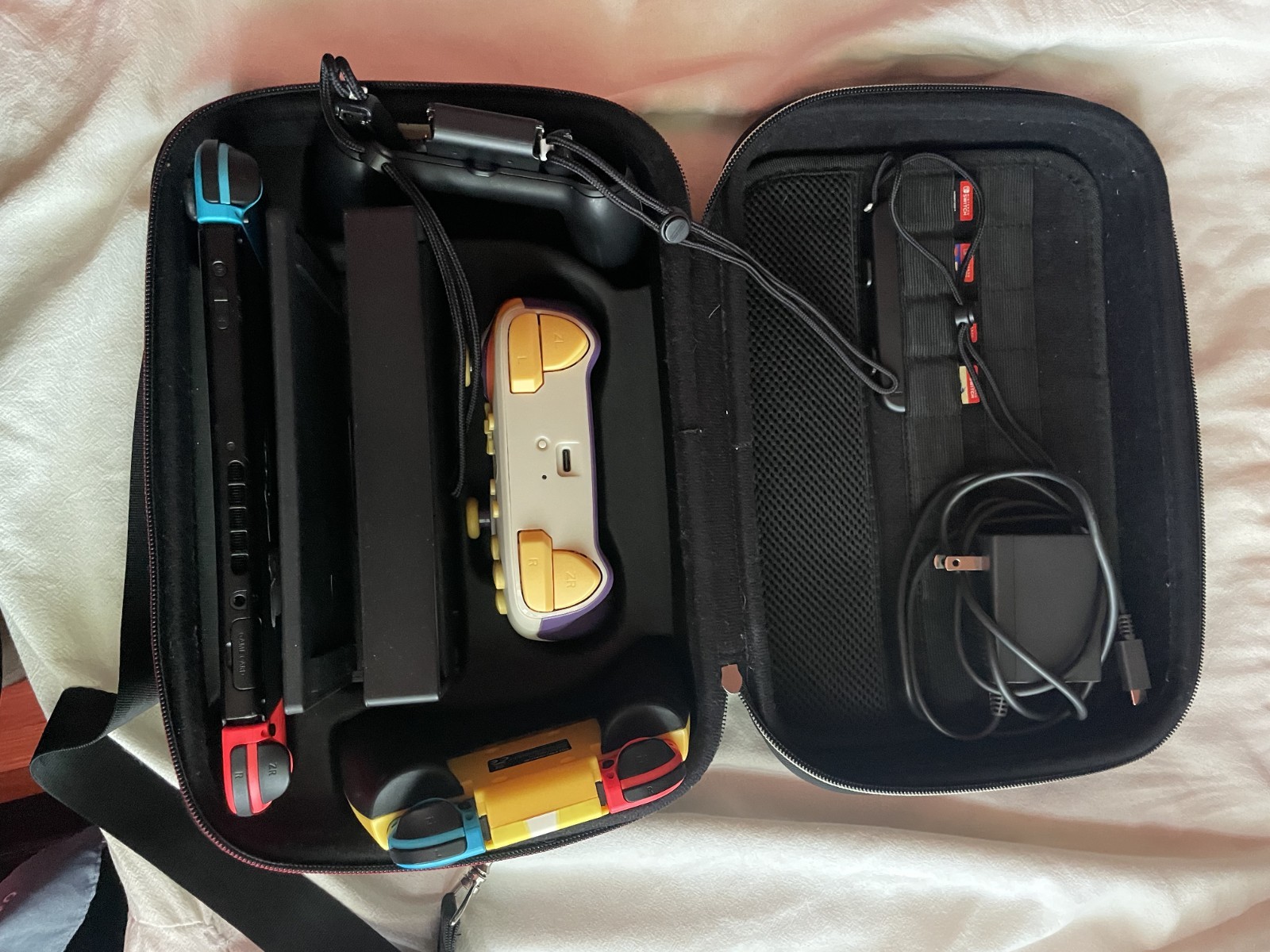 Nintendo Switch BUNDLE w/ Dock Joy-Con, PowerA Controller, Case, Charger, 5GAMES