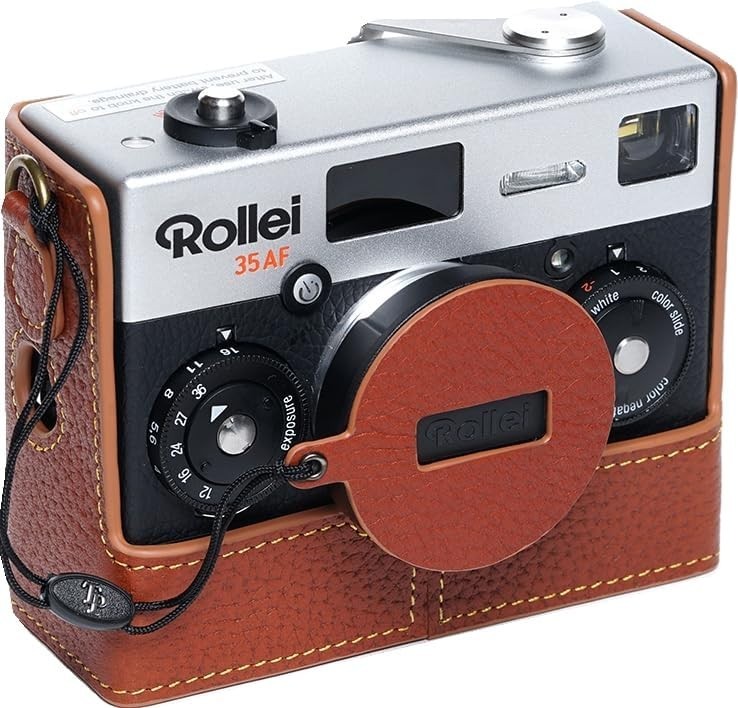 35AF Case, Handmade for Rollei 35AF With Lens Cover, Brown