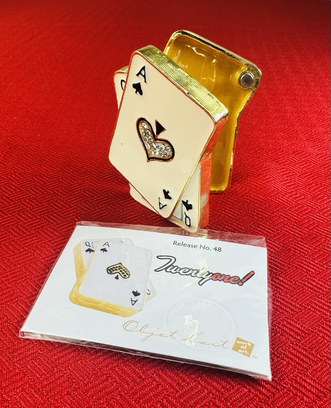 ArtForm Objet d’Art Twentyone! Trinket Pill Box Release 48 Cards 2.5”  NEW 21