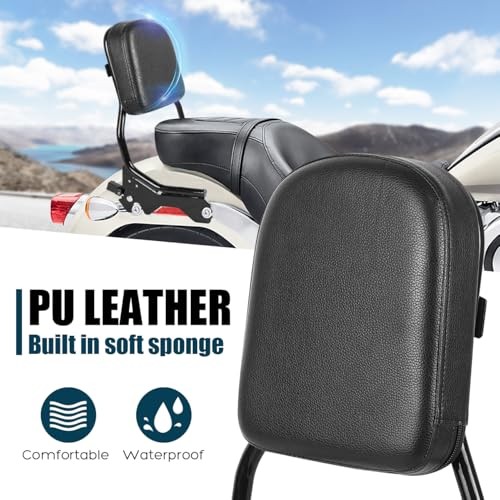 Passenger Upright Sissy Bar With Pad Docking Hardware Kit Compatible Backrest