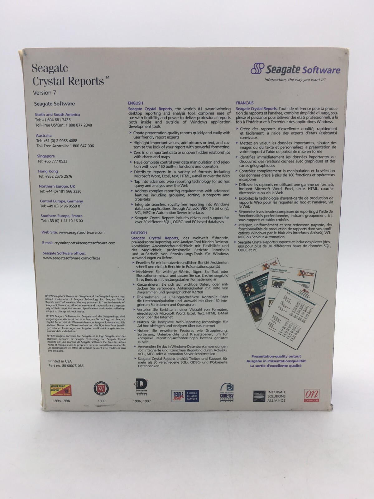 Seagate Software Crystal Reports Professional Upgrade Version 7