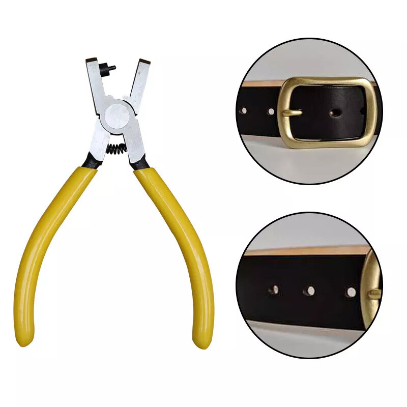 5" Leather Hole Punch Heavy Duty Hand Pliers Belt Holes DIY Making Puncher Tool