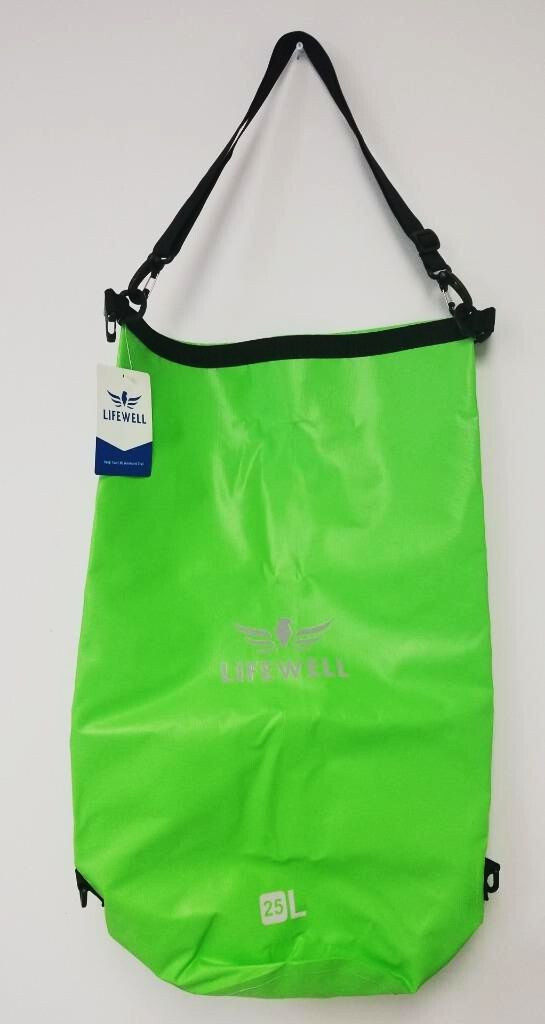 LIFEWELL 25L Dry Bag Sack Waterproof Canoe, Kayak, Boating ~ Gear Storage w/ TAG