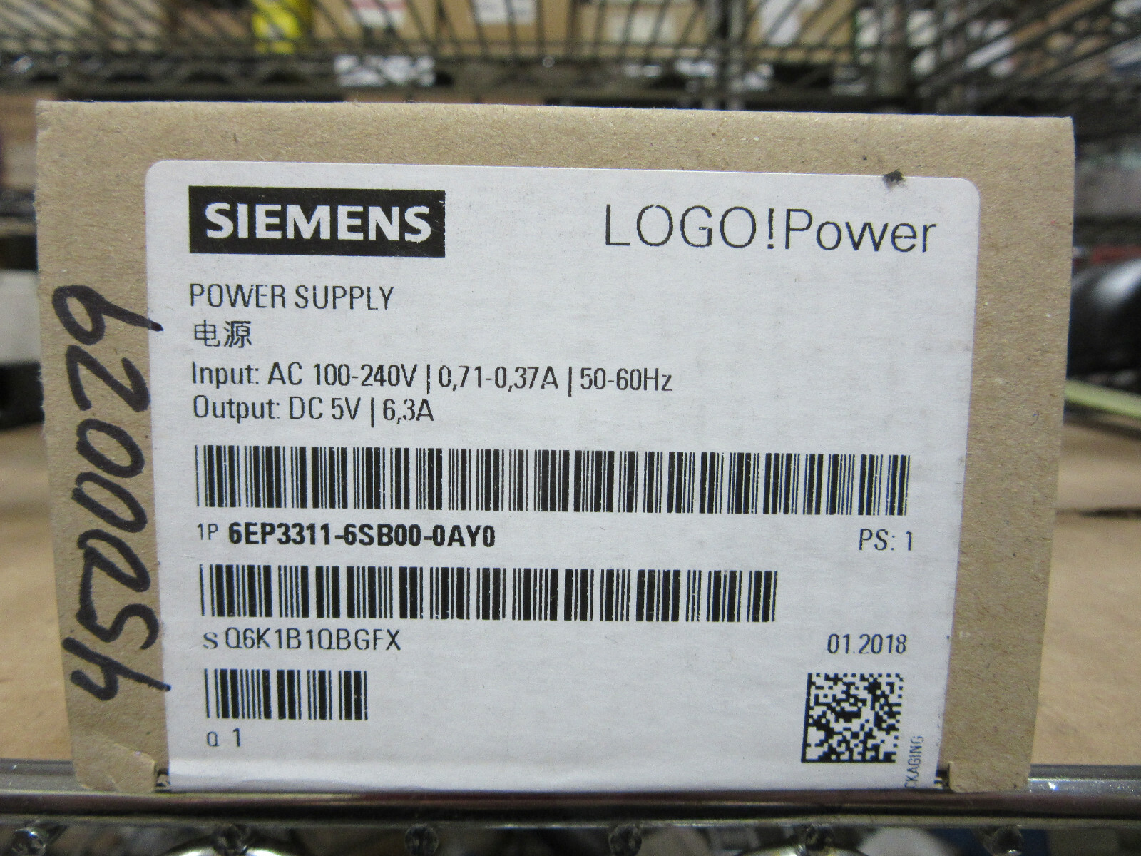 Siemens 6EP3311-6SB00-0AY0 Power Supply 100-240V to DC5V / 6.3A NEW!! Sealed Box
