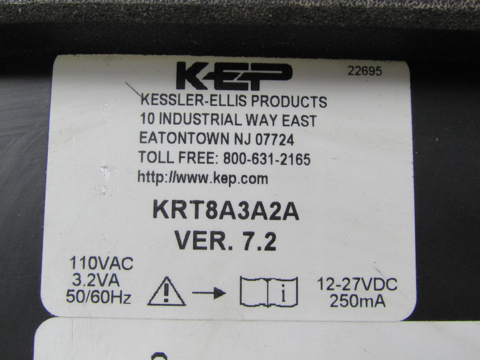 💥KEP KRT8A3A2A RATE/TOTALIZER ELECTRONIC COUNTER 110 VAC 12-27 VDC 3.2VA