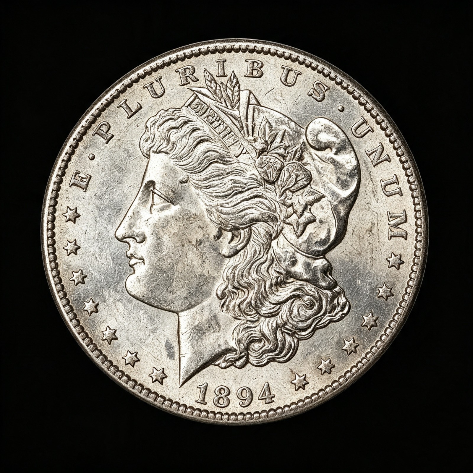 1894-S Vintage SF Mint Liberty Head 90%Silver Morgan Dollar Original Coin Toning