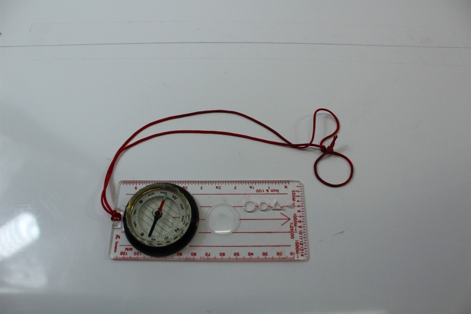 Vintage Baseplate Compass Hiking / Mapping With Lanyard School Projects
