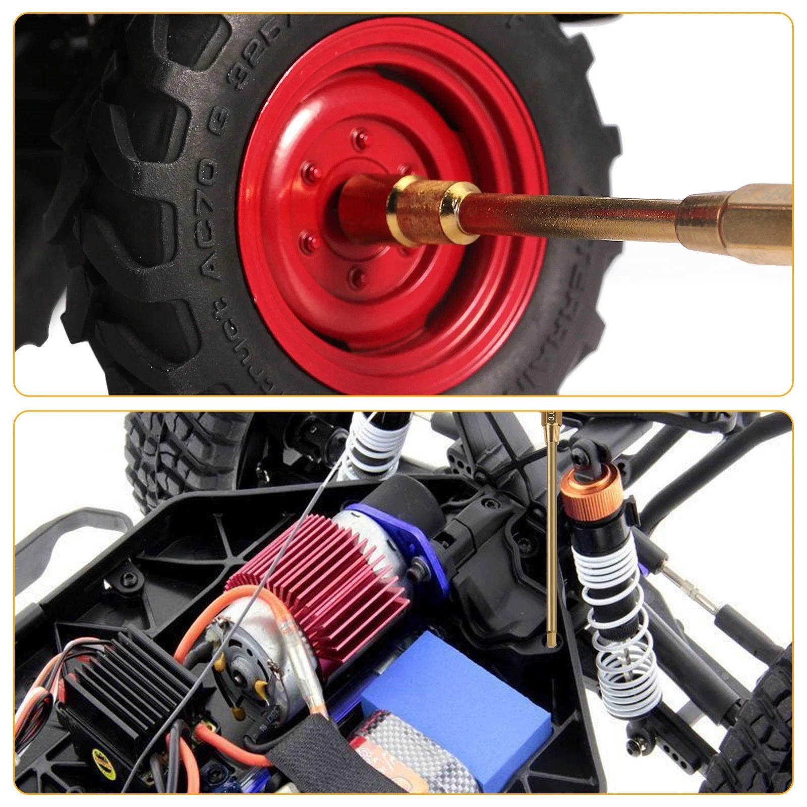 Magnetic RC Driver Set Hex Bits 1.5-3.0mm 7mm Nut Driver Cross Bit and Wrench