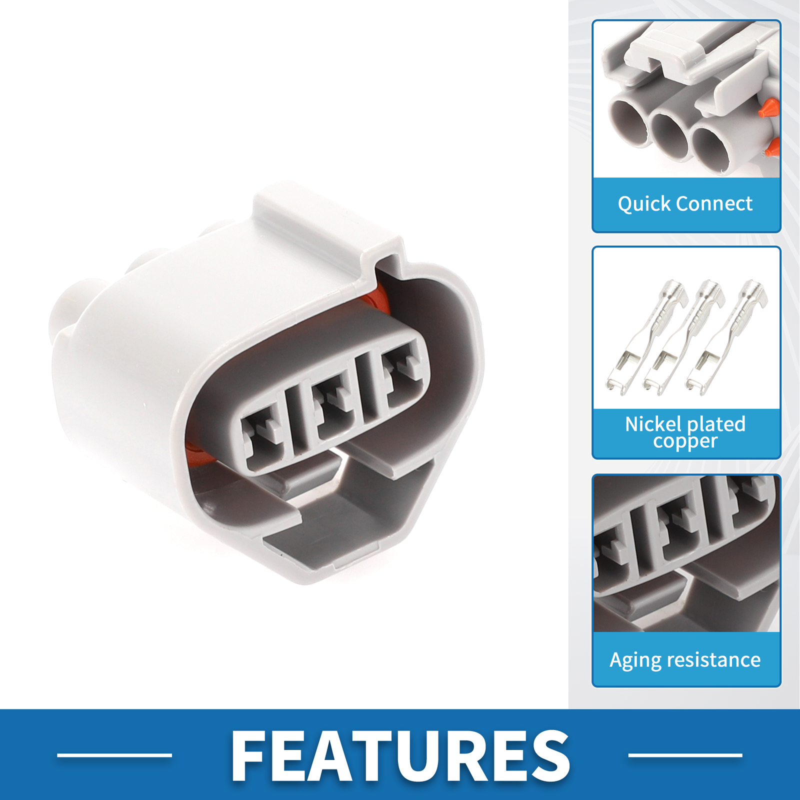 3 Pin Idle Air Control IACV Connector Plug Female Wire Terminal for Honda K20