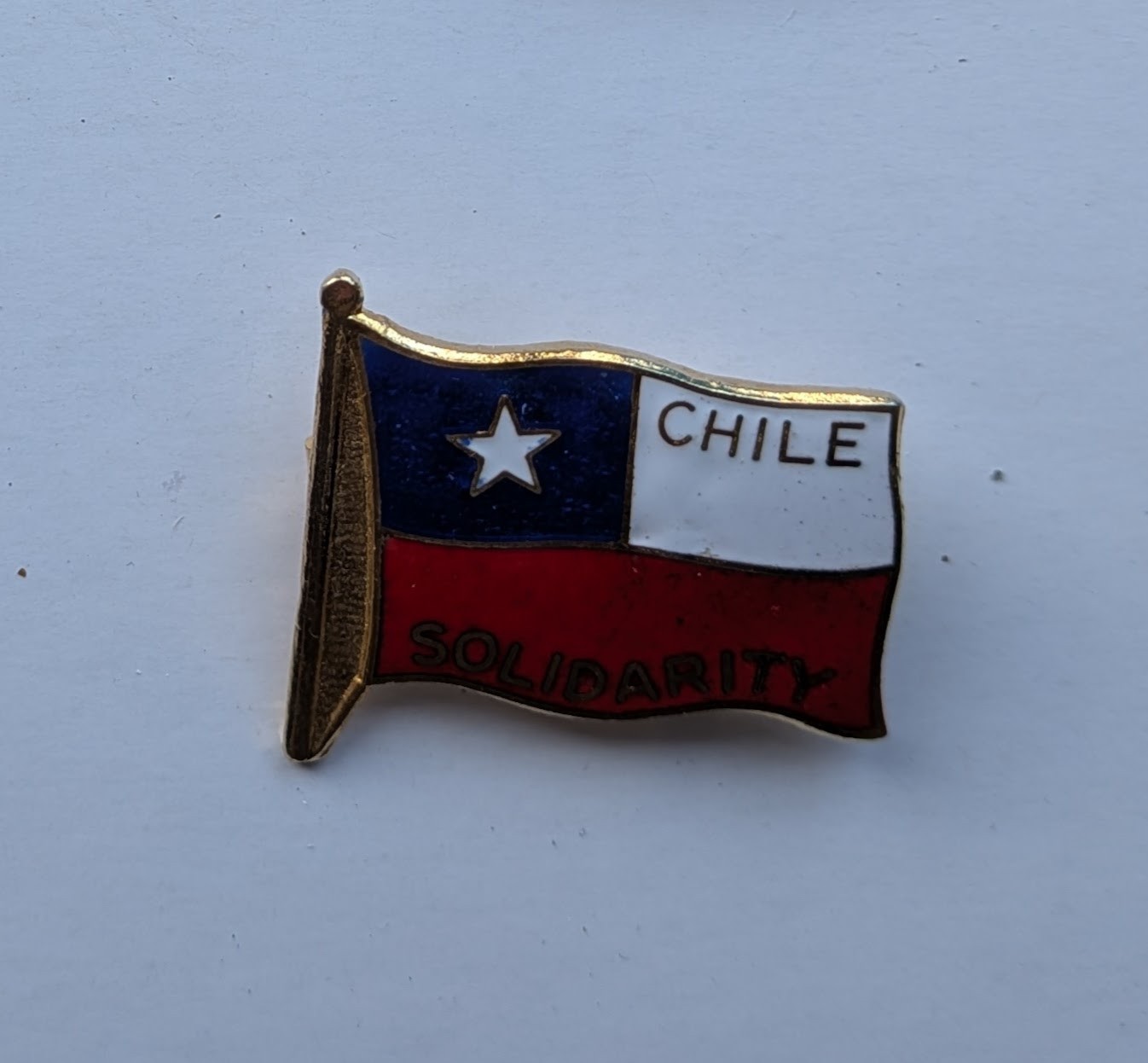 Chile Solidarity Campaign badge VGC General Pinochet dictatorship 1980s fascism