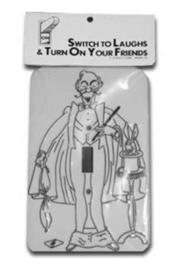 MAGICIANS SWITCHPLATE SIZE APPROX. 4.5 x 7 INCHES  "VINTAGE"