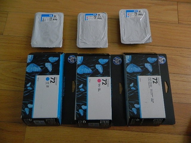 GENUINE LOT 6 HP 72 Printheads Ink Cartridge DesignJet T610 T770 T1100 T2300 NEW