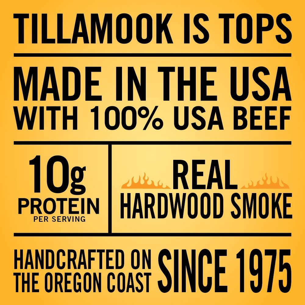 Tillamook Country Smoker Real Hardwood Smoked Silver Dollar Beef Jerky, Old...