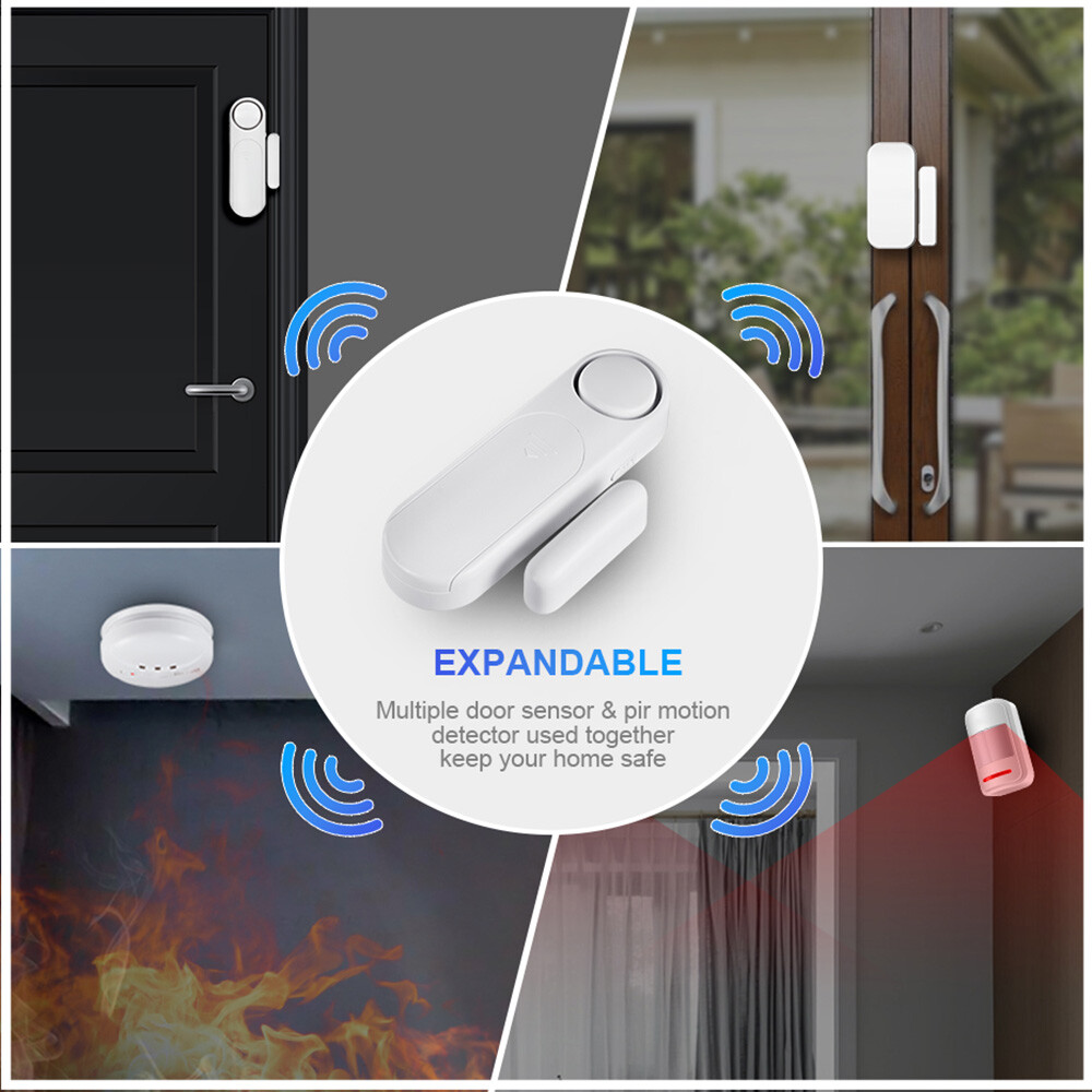 Wireless 120dB Door Window Security Alarm Sensor Remote Control Home Entry Alert